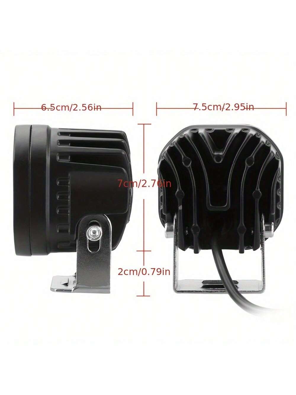2pcs 3-Inch 40W LED Cube Pod Work Light Strip Driving Light Amber Off-Road 4000LM For 4WD Truck SUV ATV Shipshan Rock