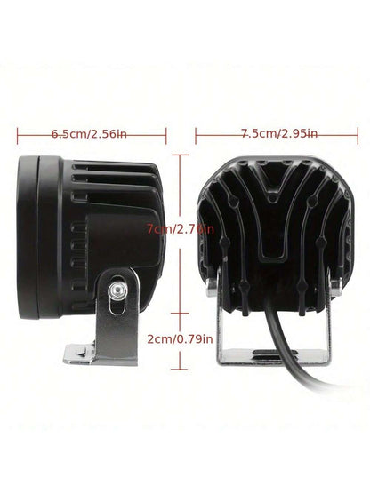 2pcs 3-Inch 40W LED Cube Pod Work Light Strip Driving Light Amber Off-Road 4000LM For 4WD Truck SUV ATV Shipshan Rock