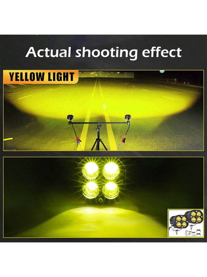 2pcs 3-Inch 40W LED Cube Pod Work Light Strip Driving Light Amber Off-Road 4000LM For 4WD Truck SUV ATV Shipshan Rock