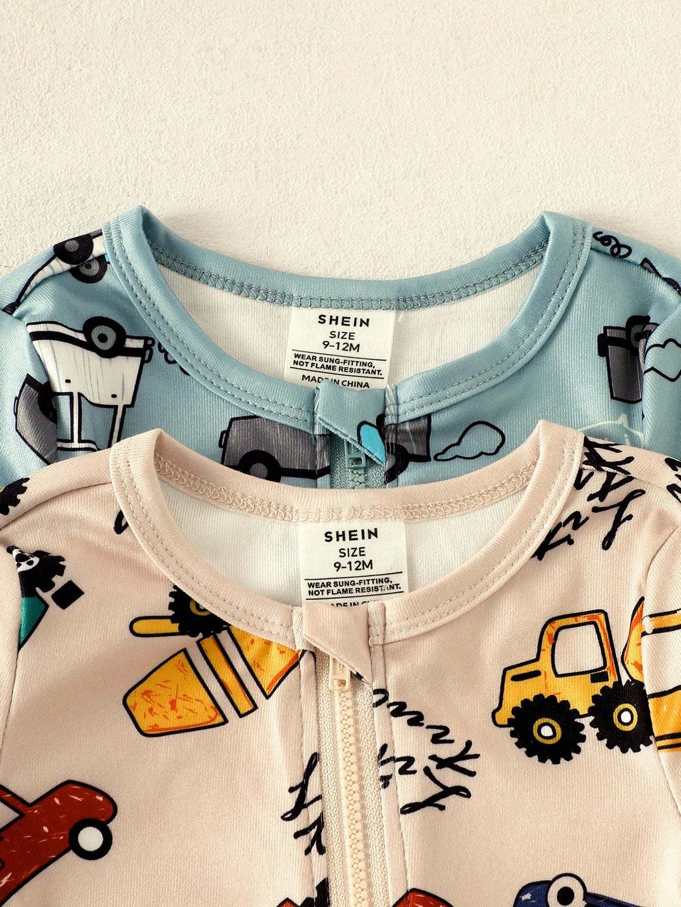 2pcs Baby Boy Cartoon Car Print Long Sleeve Jumpsuit Set,Comfortable Casual Cute Blue Lounge Homewear For Autumn,Snug Fit Pajamas Newborn Clothes Fall