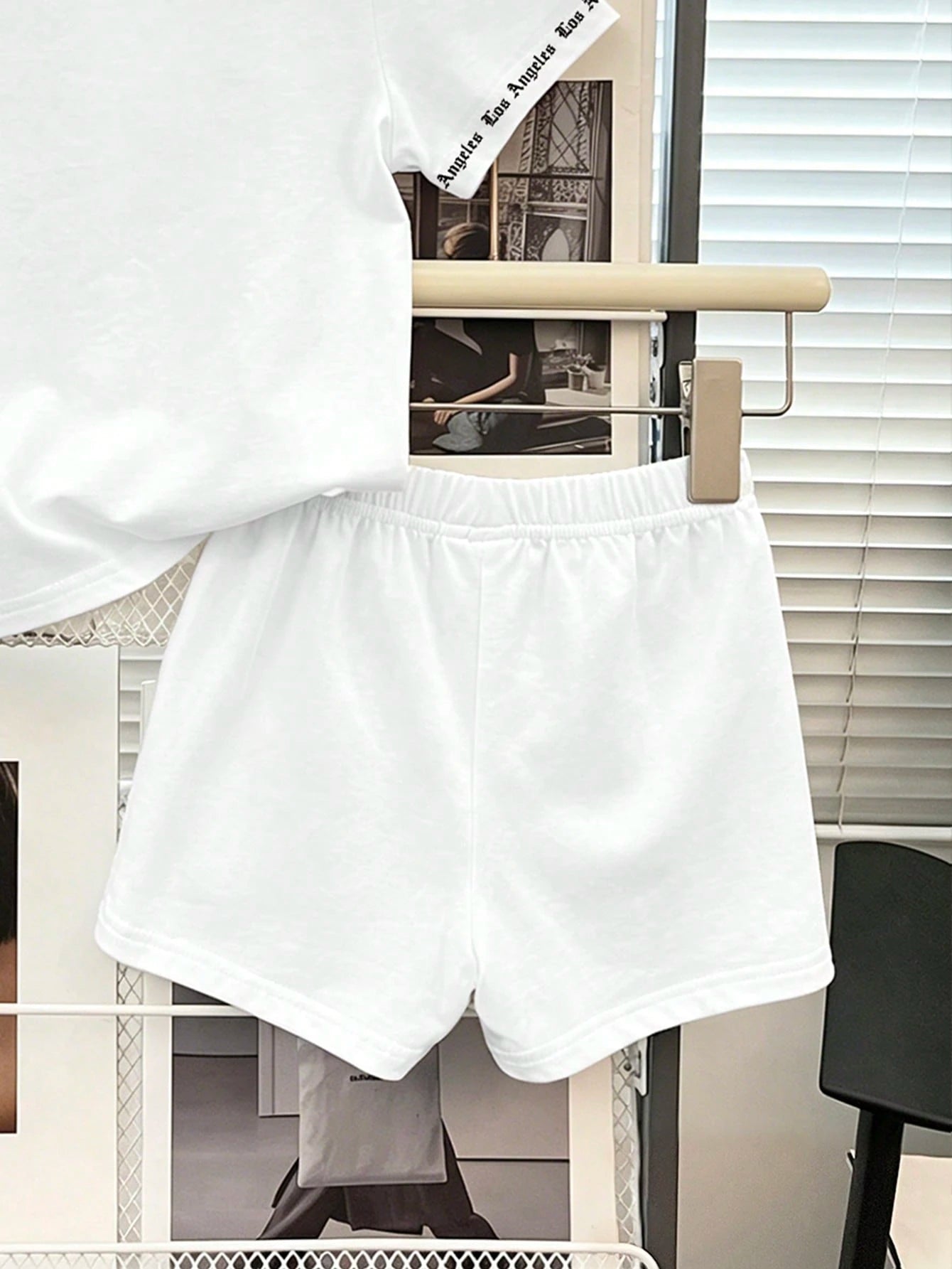 2pcs Baby Boy Street Style English Letter Print Set, Suitable For Outings In Summer
