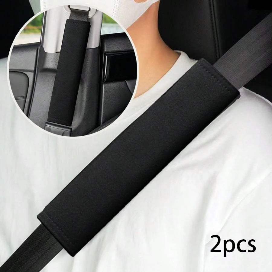2pcs Car Belt Shoulder Pads, Automotive Interior Accessories, Unisex Car Seat Belt Protector Covers, Soft Comfortable & Breathable, Essential For Summer,Car Accessories