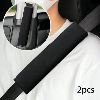 2pcs Car Belt Shoulder Pads, Automotive Interior Accessories, Unisex Car Seat Belt Protector Covers, Soft Comfortable & Breathable, Essential For Summer,Car Accessories