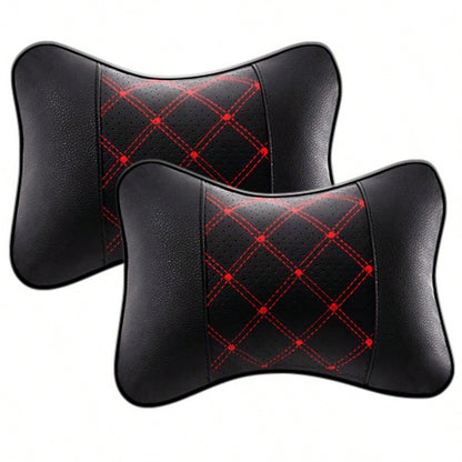 2pcs Car Headrests, Breathable Car Neck Support Pillows, Adjustable Neck Support While Driving, Suitable For Various Car Models, Helping You Enjoy A Comfortable Journey Car Pillow