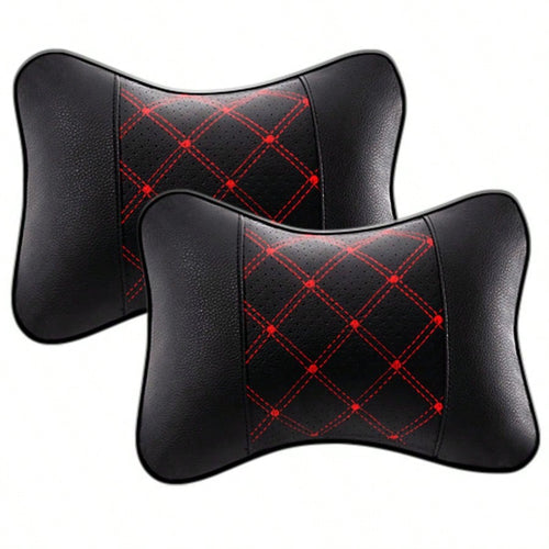 2pcs Car Headrests, Breathable Car Neck Support Pillows, Adjustable Neck Support While Driving, Suitable For Various Car Models, Helping You Enjoy A Comfortable Journey Car Pillow