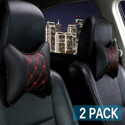 2pcs Car Headrests, Breathable Car Neck Support Pillows, Adjustable Neck Support While Driving, Suitable For Various Car Models, Helping You Enjoy A Comfortable Journey Car Pillow