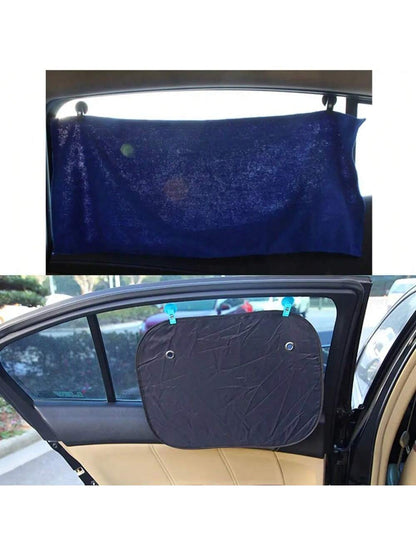 2pcs Car Interior Window Clip Mount Black Suction Cap Clip Plastic Sucker Removable Holder For Sunshade Curtain Towel Ticket