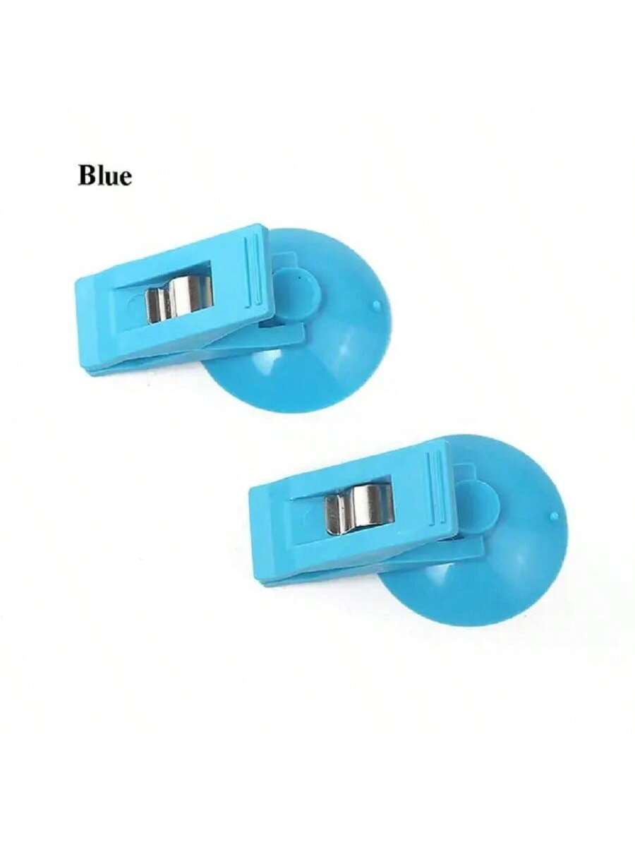 2pcs Car Interior Window Clip Mount Black Suction Cap Clip Plastic Sucker Removable Holder For Sunshade Curtain Towel Ticket