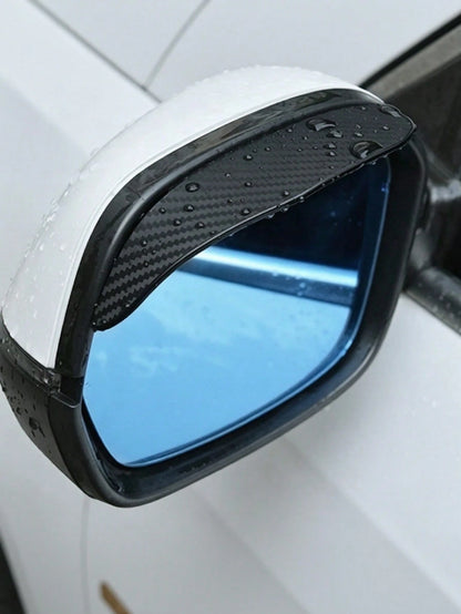 2pcs Car Rearview Mirror Rain Guards, Extra Wide & Large Side Mirror Rain Shields, Self-Adhesive Waterproof Anti-Glare Rearview Mirror Rain Covers Accessories, Suitable For Most Car Models
