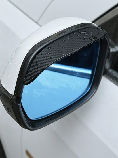 2pcs Car Rearview Mirror Rain Guards, Extra Wide & Large Side Mirror Rain Shields, Self-Adhesive Waterproof Anti-Glare Rearview Mirror Rain Covers Accessories, Suitable For Most Car Models