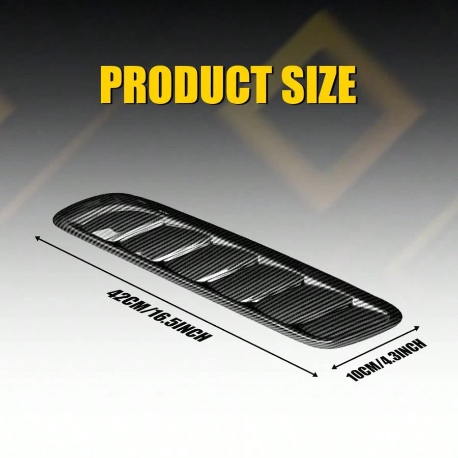 2PCS Carbon Fiber Car Side Fender Hood Bonnet Vent Air Flow Intake Scoop Cover E