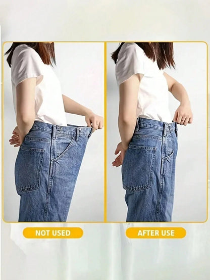 2pcs Flower Buckle Waist Cincher, Detachable Waist Clip Buckle Belt Accessory, No-Sew Waist Tightener