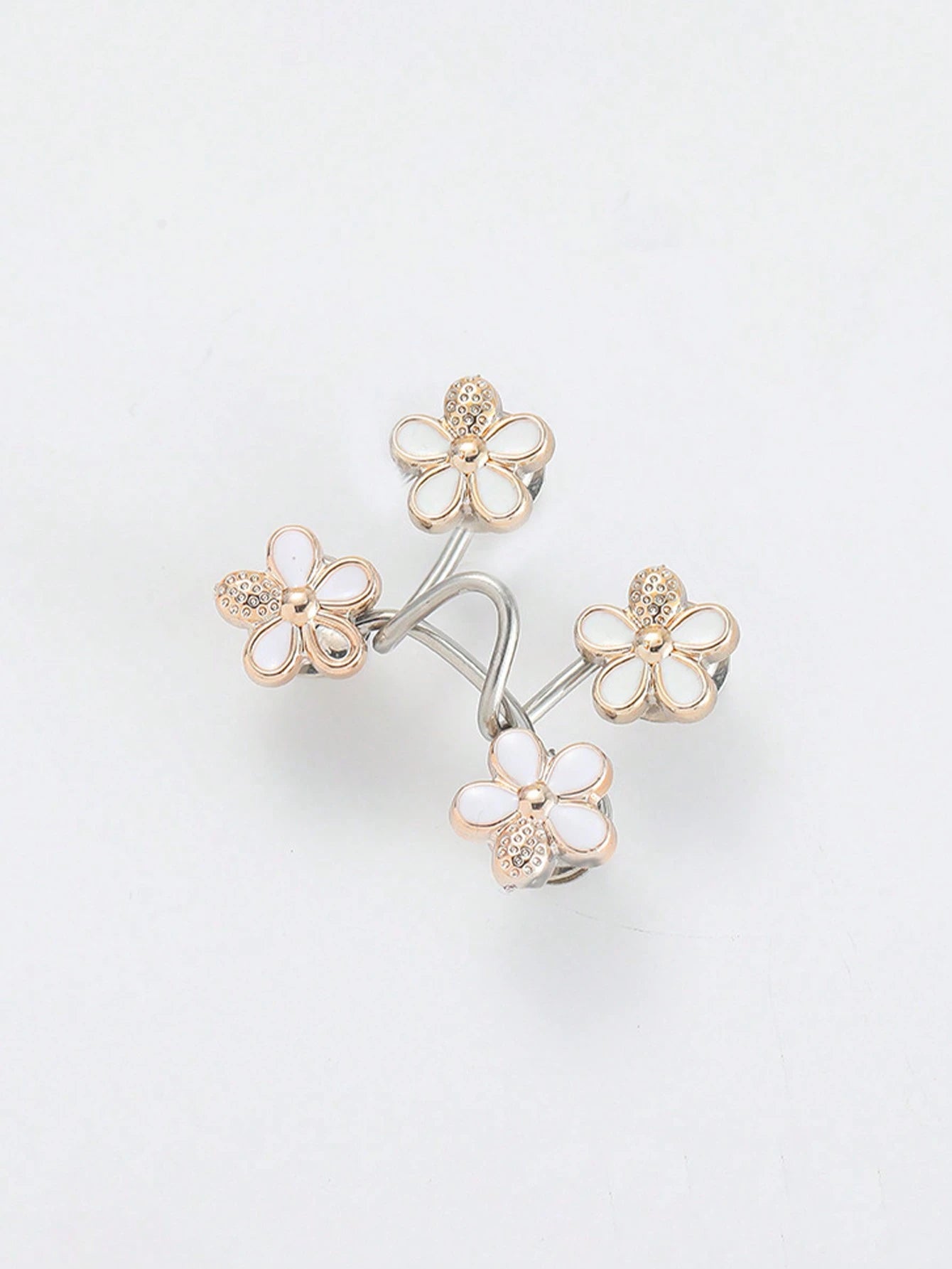 2pcs Flower Buckle Waist Cincher, Detachable Waist Clip Buckle Belt Accessory, No-Sew Waist Tightener