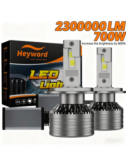 2Pcs H7 H4 Led Car Headlight Bulbs Canbus H1 160W 60000LM H11 H9 Led Lamp HB3 9005 HB4 9006 LED 6000K 12v 24v Fog Lights