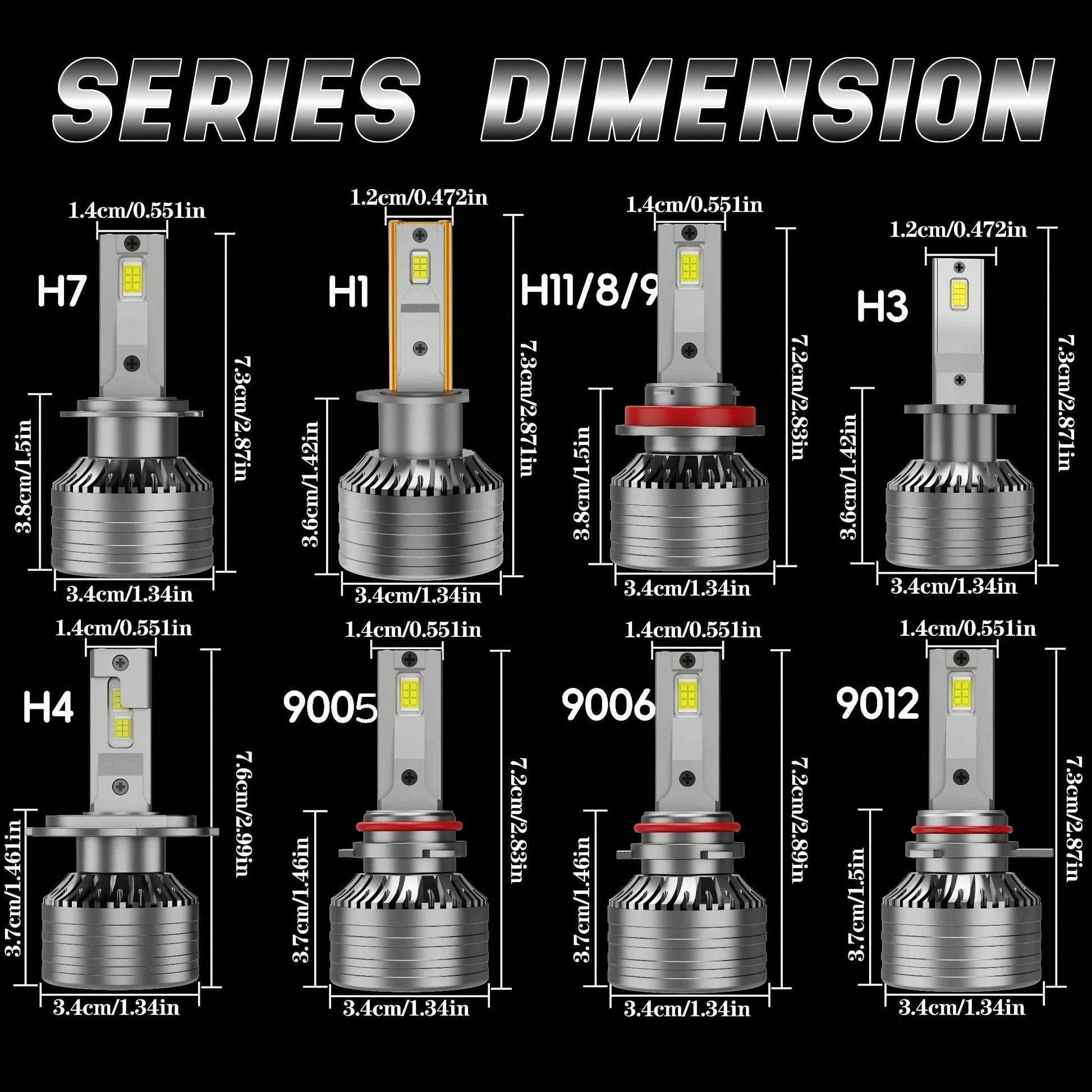 2Pcs H7 H4 Led Car Headlight Bulbs Canbus H1 160W 60000LM H11 H9 Led Lamp HB3 9005 HB4 9006 LED 6000K 12v 24v Fog Lights
