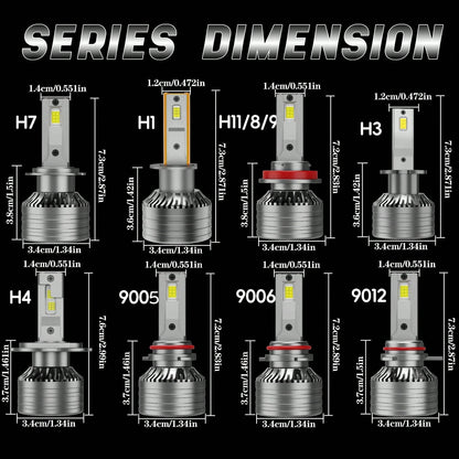 2Pcs H7 H4 Led Car Headlight Bulbs Canbus H1 160W 60000LM H11 H9 Led Lamp HB3 9005 HB4 9006 LED 6000K 12v 24v Fog Lights