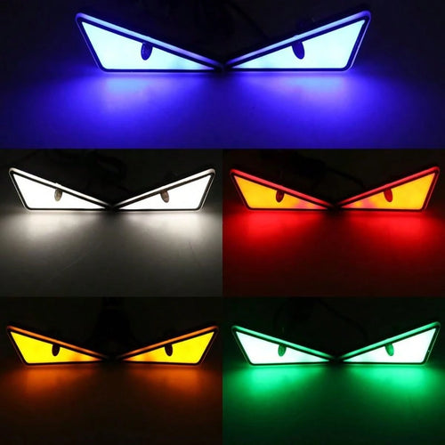 2pcs LED Devil'Eyes Universal Motorcycle Lights,Demon Eye LED Lights,Brake Tail Light Decorative Lamp,Demon Eyes Headlight,Mini Projector Lens Lamp,Car Decoration Lights,Led Front Lights,Motorcycle Pa
