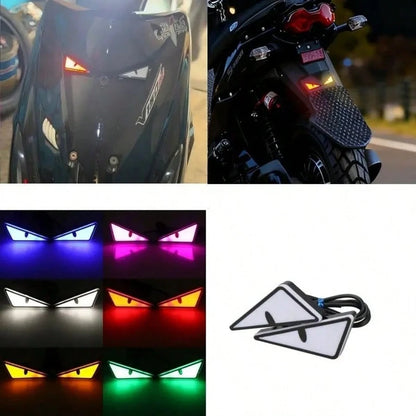2pcs LED Devil'Eyes Universal Motorcycle Lights,Demon Eye LED Lights,Brake Tail Light Decorative Lamp,Demon Eyes Headlight,Mini Projector Lens Lamp,Car Decoration Lights,Led Front Lights,Motorcycle Pa