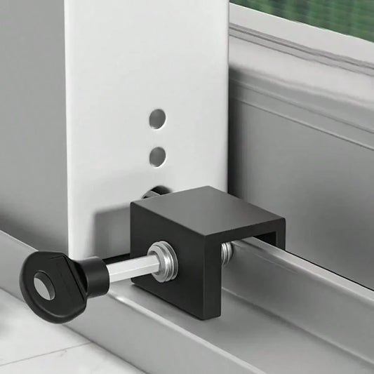2pcs Metal Adjustable Sliding Door Lock With Keys- Vertical Security Door Lock For Pets, No Assembly Required, No Battery Needed