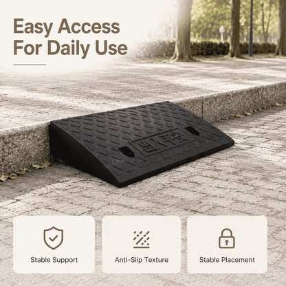 2PCS Multi-Purpose Access Ramp, Lightweight Plastic Threshold Ramp For Doorways, Curbs, Patios And Home Entryways, Suitable For Scooters, Carts And Strollers