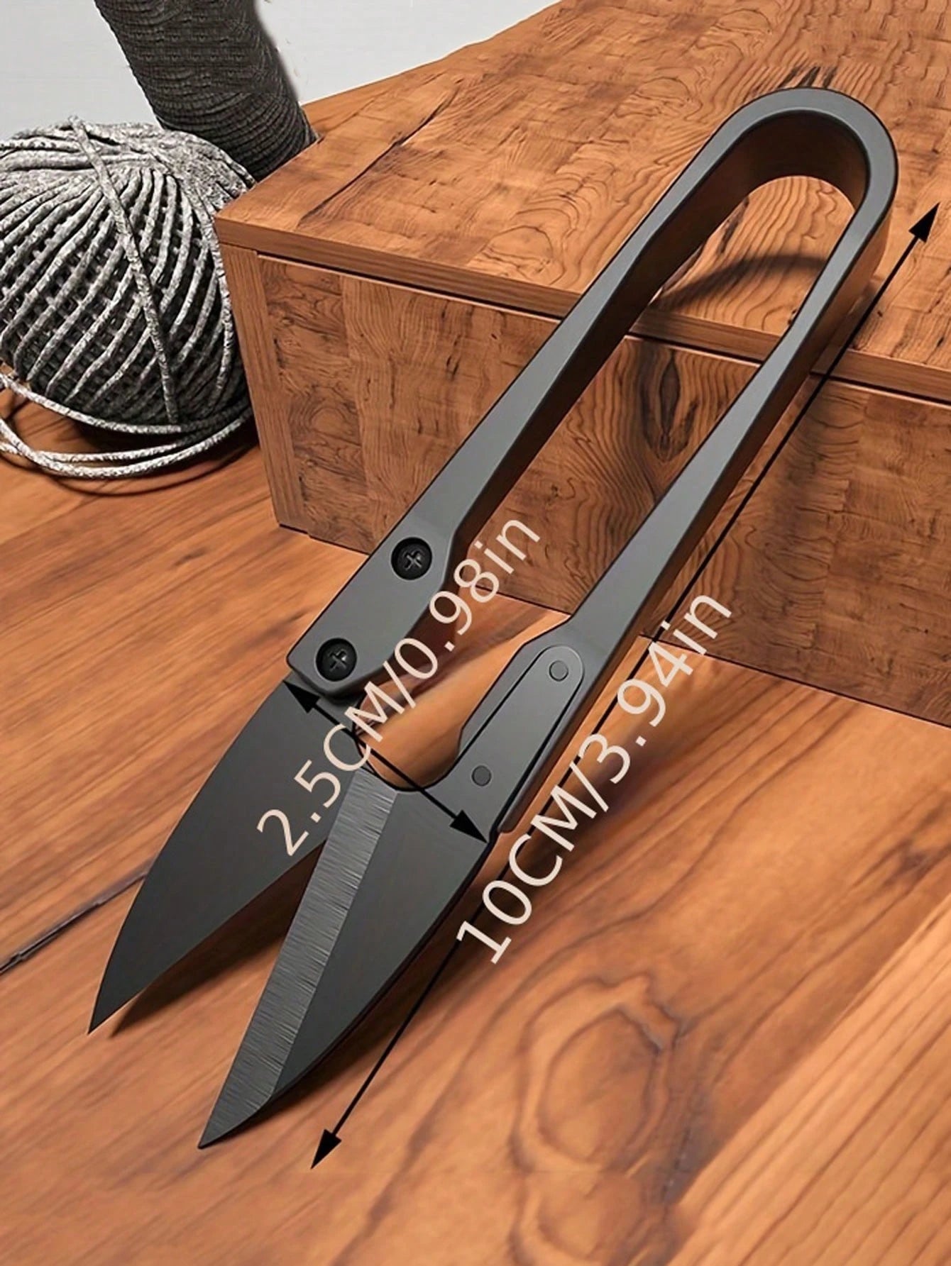 2pcs Needle And Thread U-Shaped Scissors, Black Yarn Scissors, Small Scissors Cutting Thread