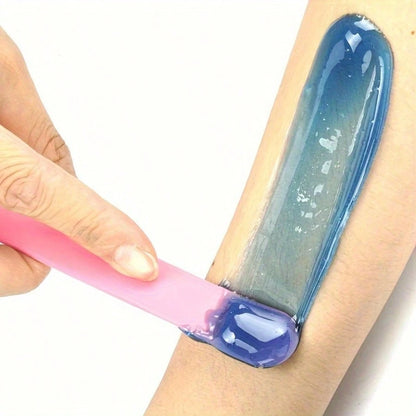 2pcs Reusable Silicone Depilation Stick, Double-Ended Non-Stick Design, Suitable For Body And Face, Easy To Clean, Summer Beauty Essential, Wax Stick, Portable Waxing Tool, Smooth Wax Application, Con