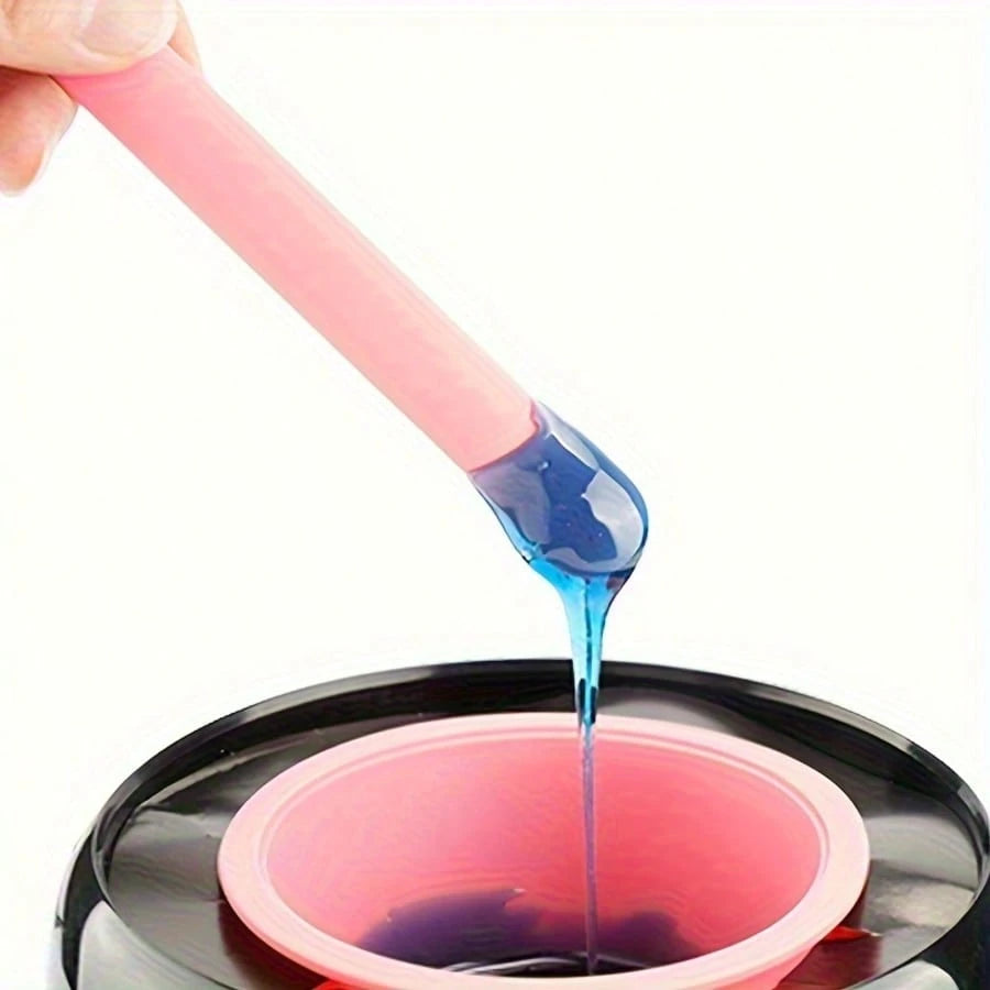 2pcs Reusable Silicone Depilation Stick, Double-Ended Non-Stick Design, Suitable For Body And Face, Easy To Clean, Summer Beauty Essential, Wax Stick, Portable Waxing Tool, Smooth Wax Application, Con