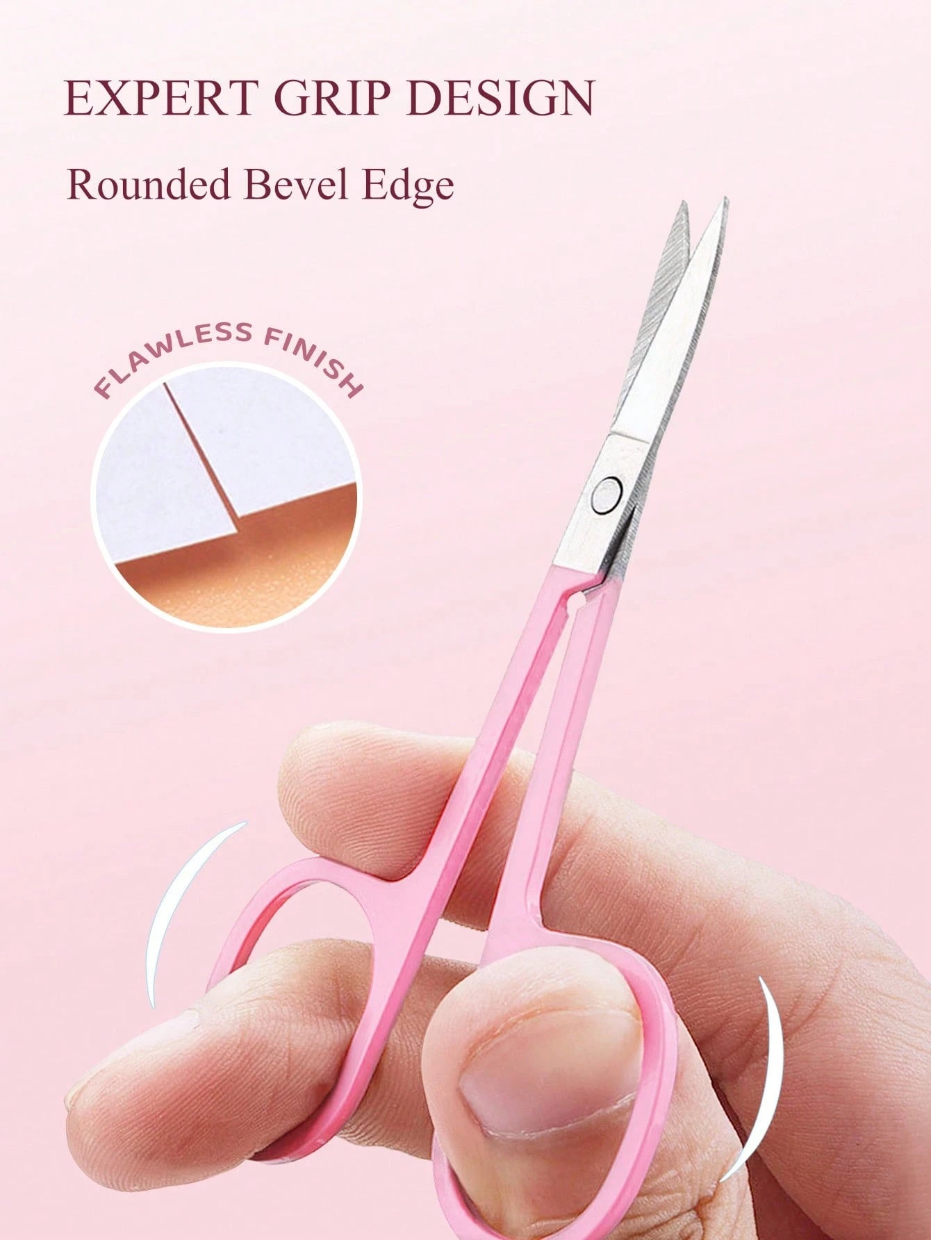 2pcs/Set, 1 Pink Eyebrow Scissors + 1 Pink Eyebrow Tweezer, Eyebrow Grooming Set, Beauty Tools, Suitable For Home And Commercial Use, Travel Friendly, Distribution, Gift For Girls, Home Decor, Vanity