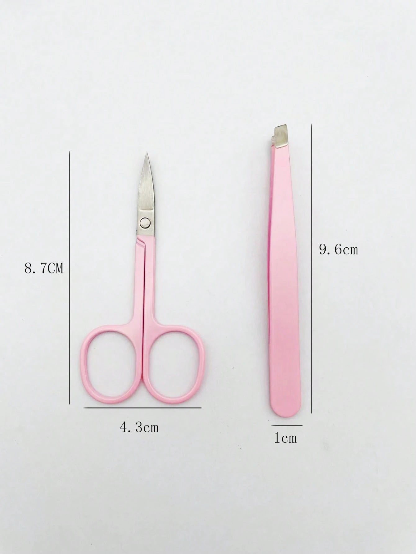 2pcs/Set, 1 Pink Eyebrow Scissors + 1 Pink Eyebrow Tweezer, Eyebrow Grooming Set, Beauty Tools, Suitable For Home And Commercial Use, Travel Friendly, Distribution, Gift For Girls, Home Decor, Vanity