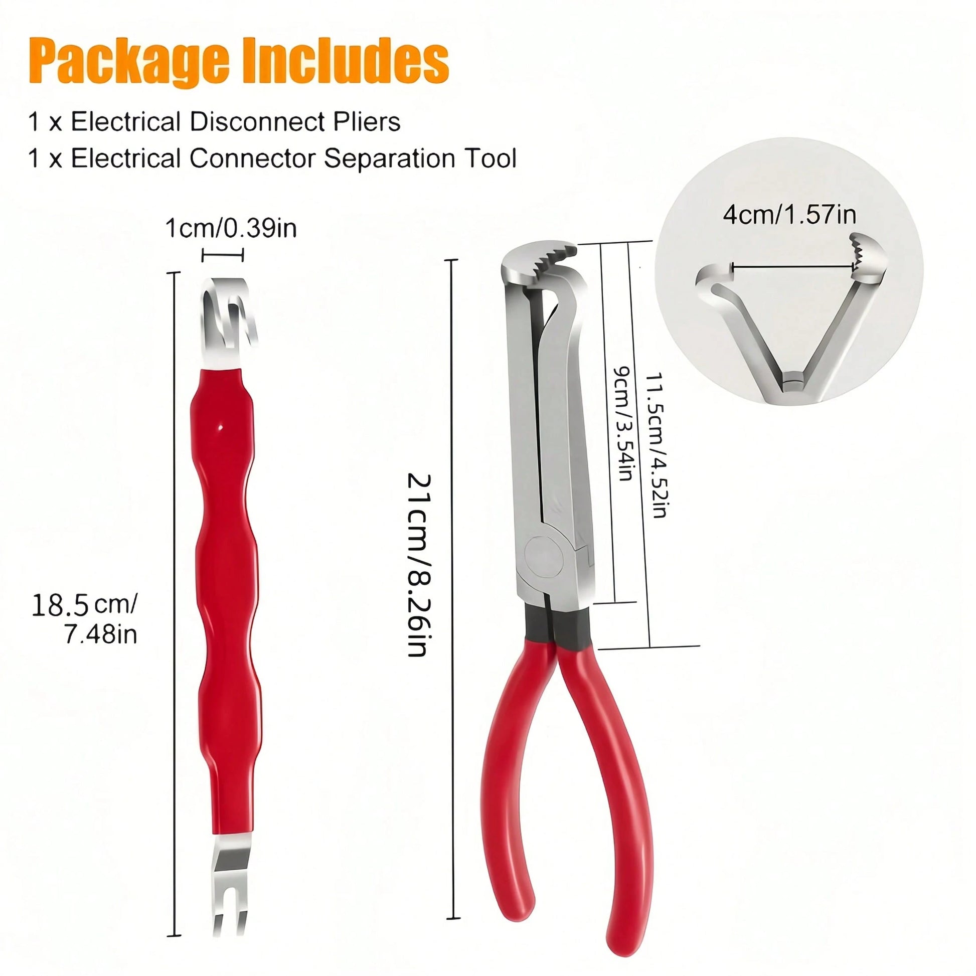 2pcs/Set Electrical Connector Removal Tool, 8.26inchElectrical Long DisconnectPliers, Commonly Used For DisassemblingAutomotive Terminals,Durable Tool ForRepairing Automotive Wire Terminals,Electrical