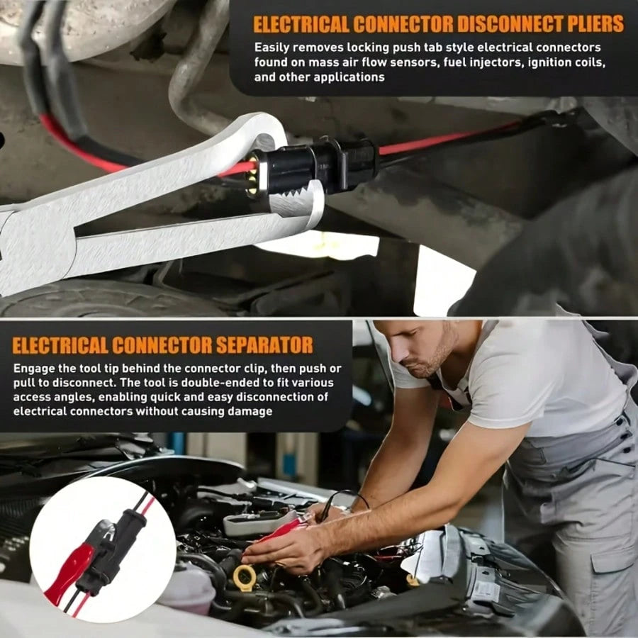 2pcs/Set Electrical Connector Removal Tool, 8.26inchElectrical Long DisconnectPliers, Commonly Used For DisassemblingAutomotive Terminals,Durable Tool ForRepairing Automotive Wire Terminals,Electrical