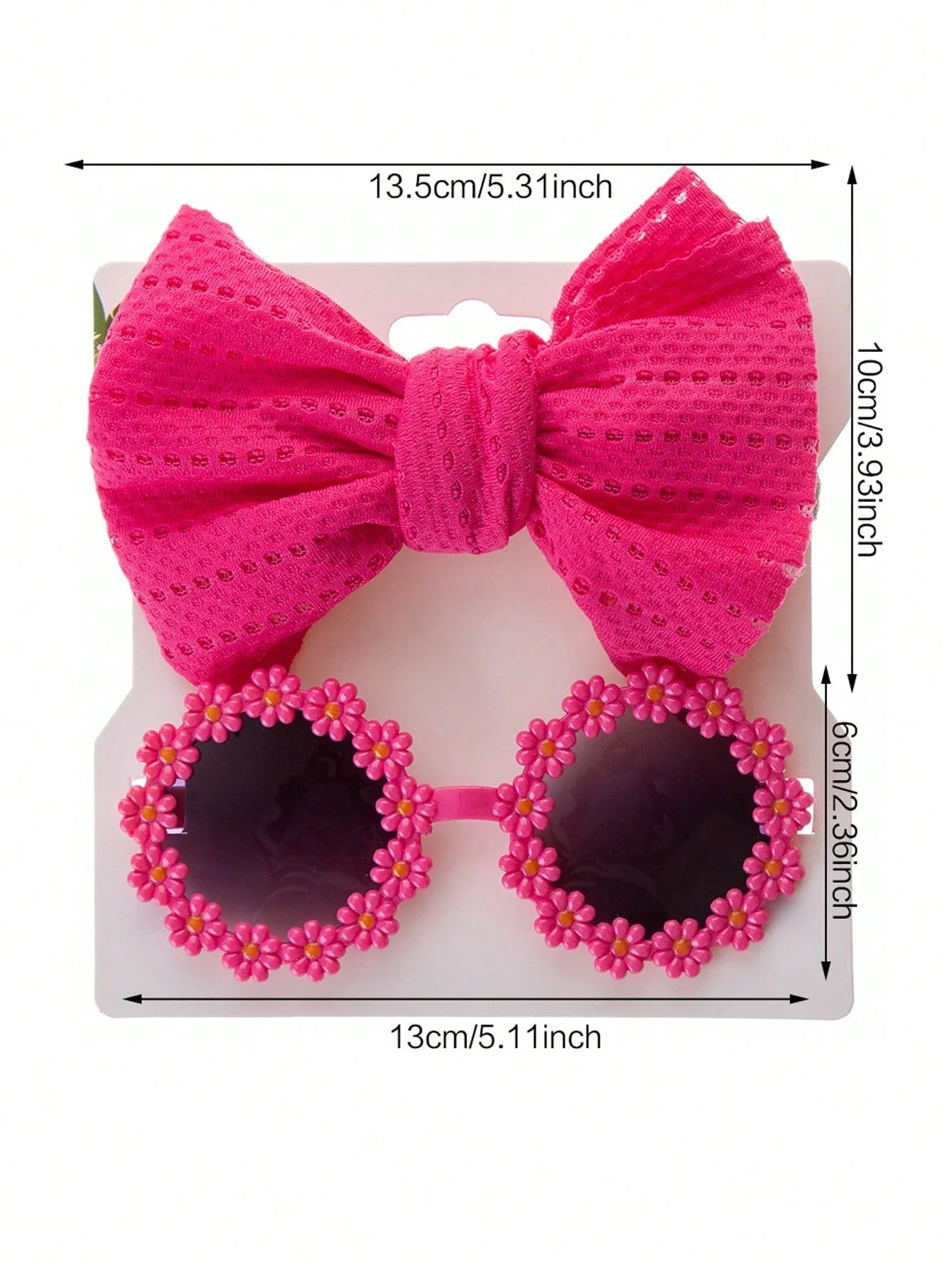 2pcs/Set Kid's Fashion Glasses Bow Headband Set, Floral Decoration Fashion Glasses Headwear For Boys & Girls