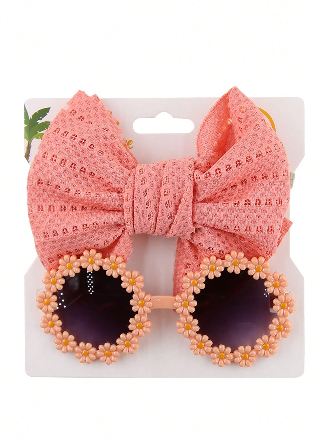2pcs/Set Kid's Fashion Glasses Bow Headband Set, Floral Decoration Fashion Glasses Headwear For Boys & Girls