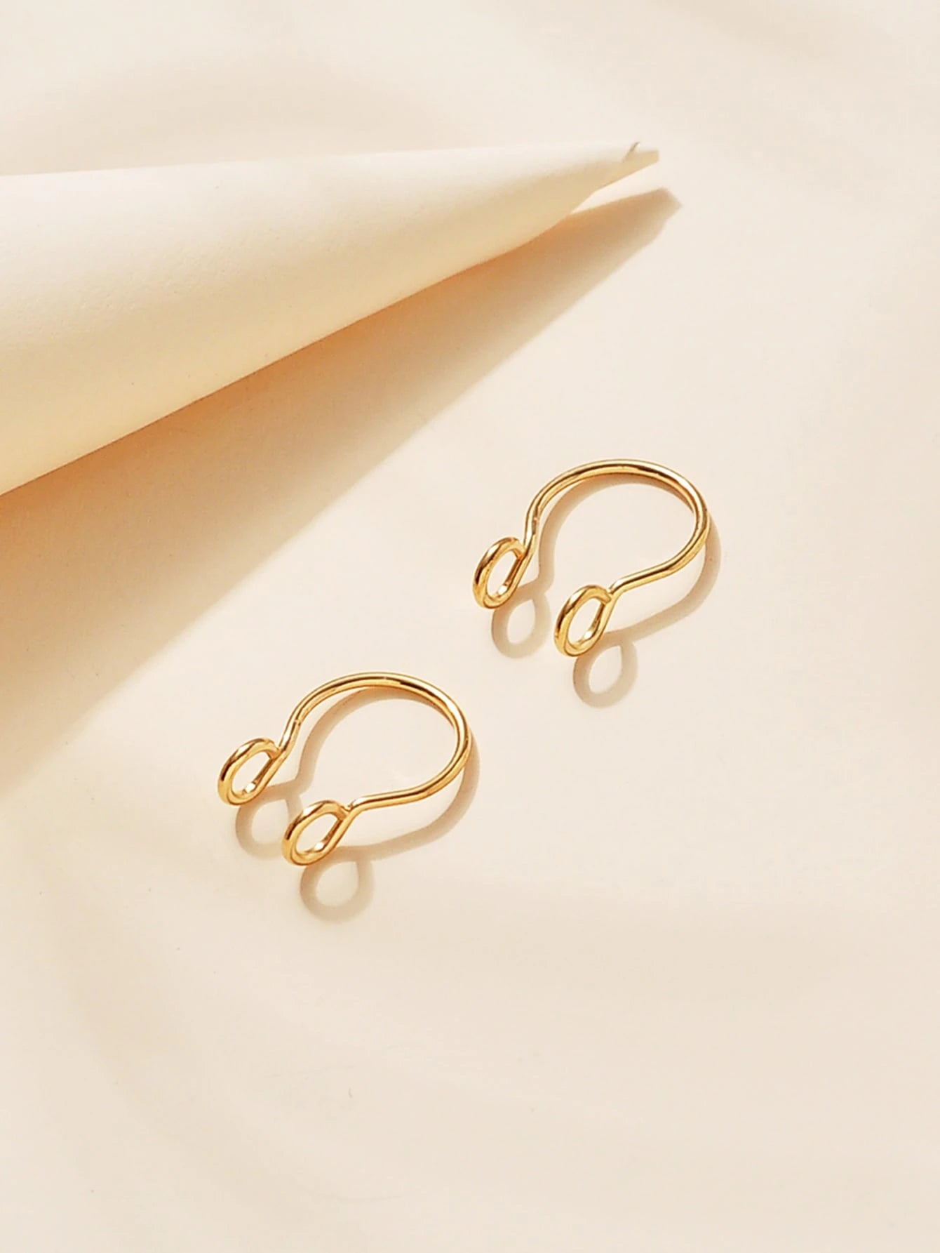 2pcs/set Minimalist Nose Cuff Stainless Steel Popular Piercing Body Jewelry Gift For Women & Men, Stainless Steel Jewelry