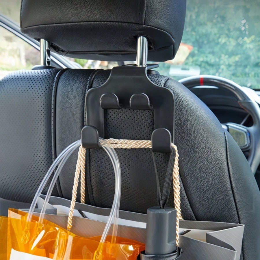 2pcs/Set Multi-Function Car Seat Back Storage Rack, Cup Holder & Hook Integrated Design, Exclusive Rear Seat Organizer, Classify Storage, Tidy Up Car Interior, Practical Accessory