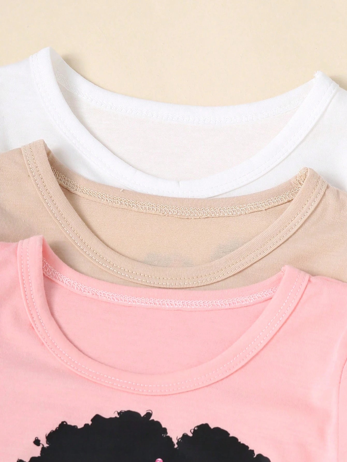 2pcs/Set Newborn Baby Girls Cute Round Neck Sweatshirt Outfit, Autumn Winter
