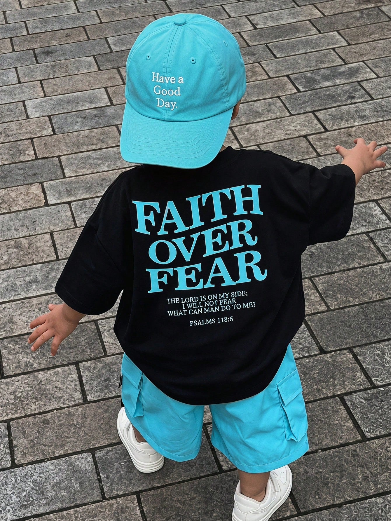 2pcs Unisex Baby Boy/Girl Casual Slogan Print Short Sleeve T-Shirt And Cargo Shorts Set, Baby Boy Outfit, Baby Boy Summer Clothes, Streetwear