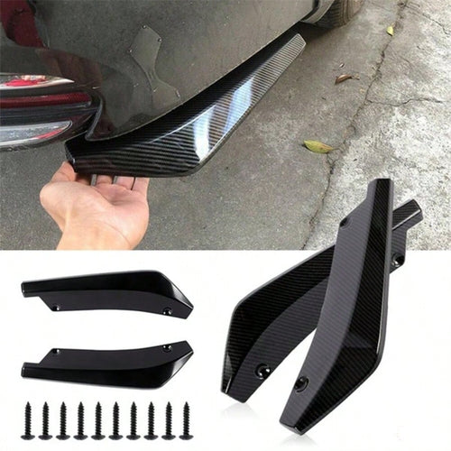2pcs Universal Car Modification Rear Bumper Corner Accessories Rear Lip Rear Spoiler Bumper Guard Anti-Collision Anti-Scratch Decorative