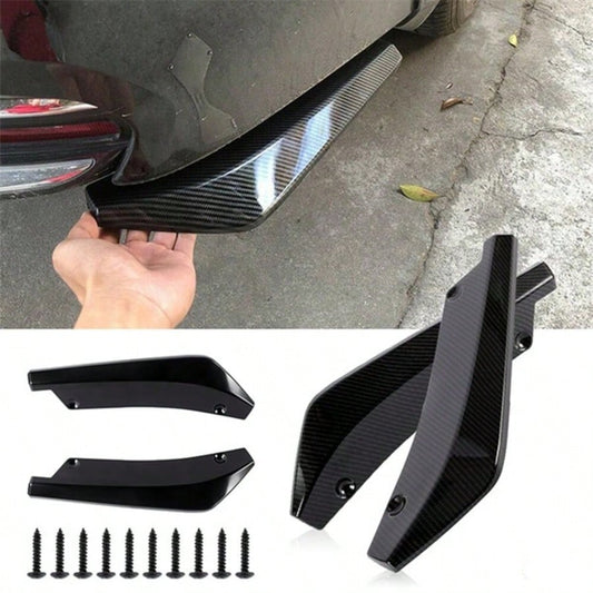 2pcs Universal Car Modification Rear Bumper Corner Accessories Rear Lip Rear Spoiler Bumper Guard Anti-Collision Anti-Scratch Decorative