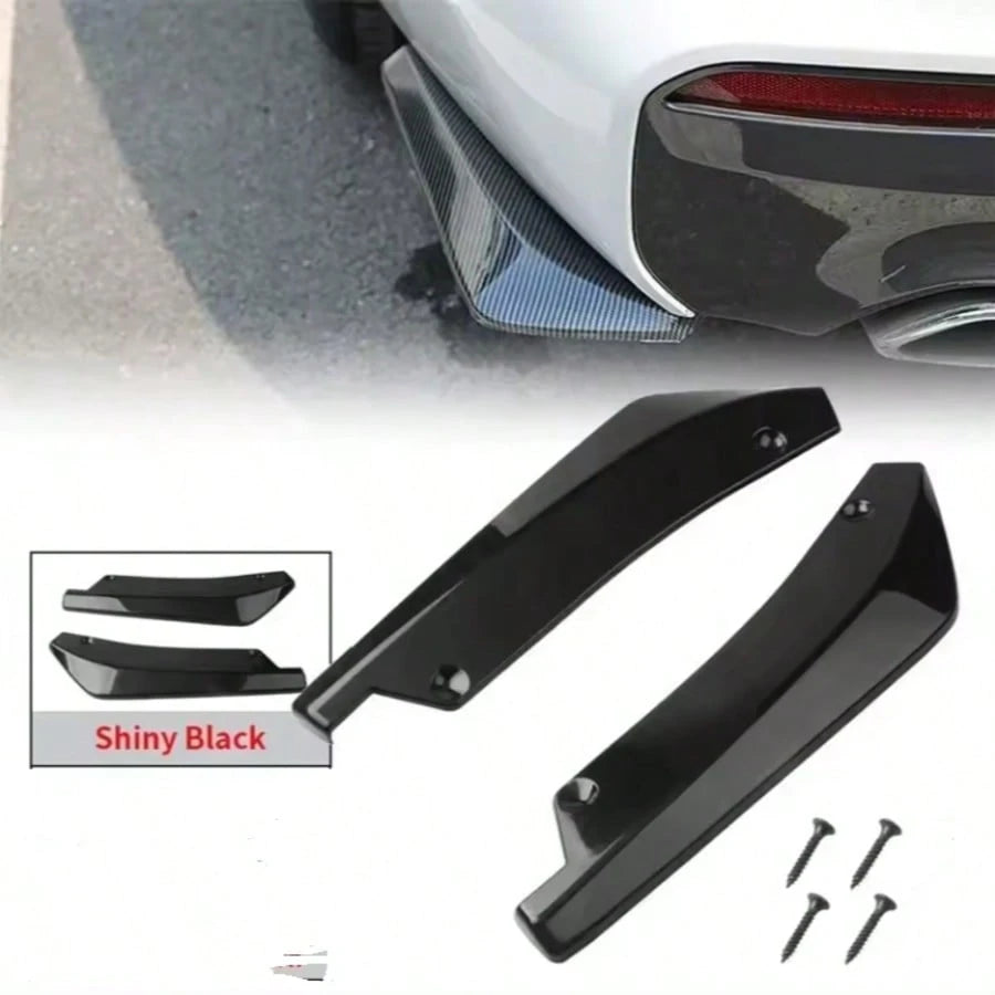 2pcs Universal Car Modification Rear Bumper Corner Accessories Rear Lip Rear Spoiler Bumper Guard Anti-Collision Anti-Scratch Decorative