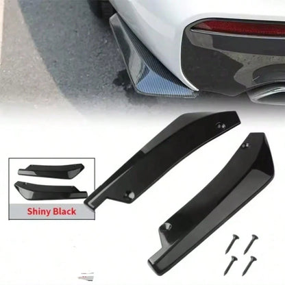 2pcs Universal Car Modification Rear Bumper Corner Accessories Rear Lip Rear Spoiler Bumper Guard Anti-Collision Anti-Scratch Decorative