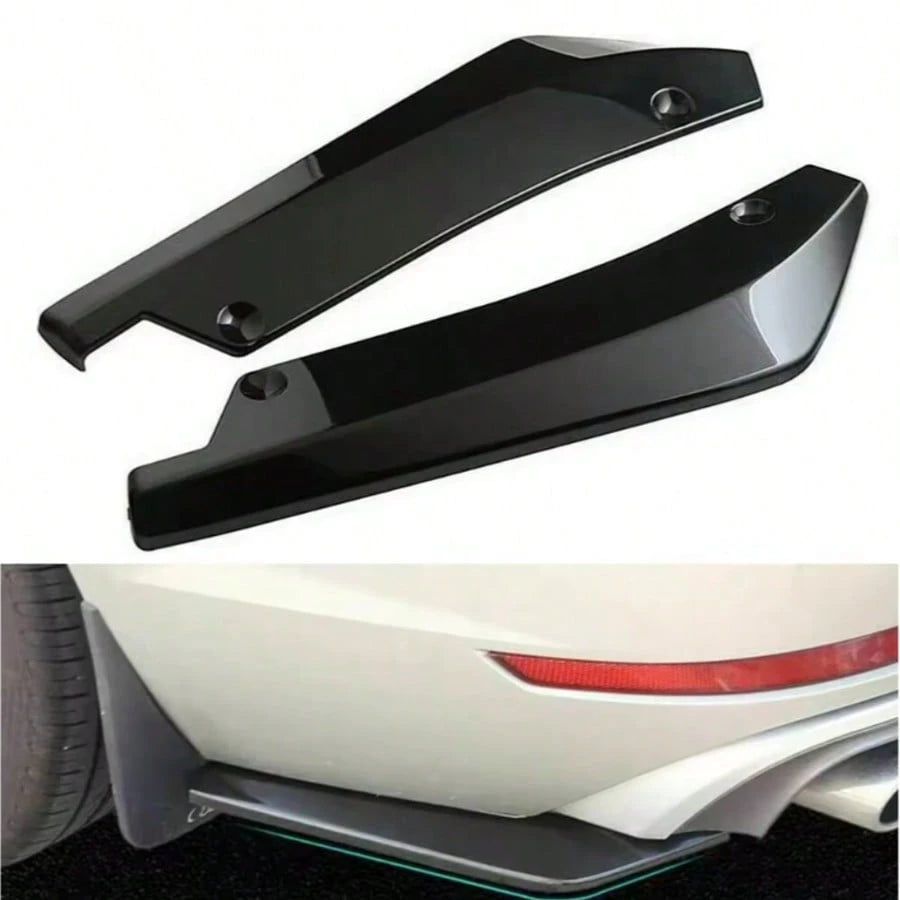 2pcs Universal Car Modification Rear Bumper Corner Accessories Rear Lip Rear Spoiler Bumper Guard Anti-Collision Anti-Scratch Decorative