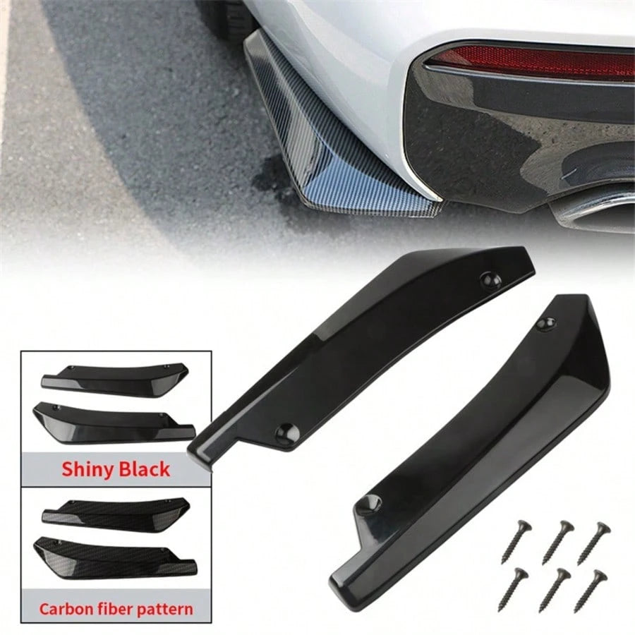 2pcs Universal Car Modification Rear Bumper Corner Accessories Rear Lip Rear Spoiler Bumper Guard Anti-Collision Anti-Scratch Decorative