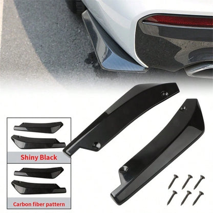 2pcs Universal Car Modification Rear Bumper Corner Accessories Rear Lip Rear Spoiler Bumper Guard Anti-Collision Anti-Scratch Decorative