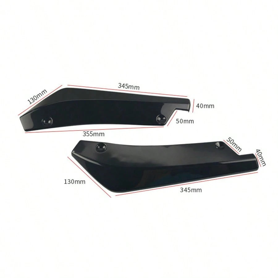 2pcs Universal Car Modification Rear Bumper Corner Accessories Rear Lip Rear Spoiler Bumper Guard Anti-Collision Anti-Scratch Decorative