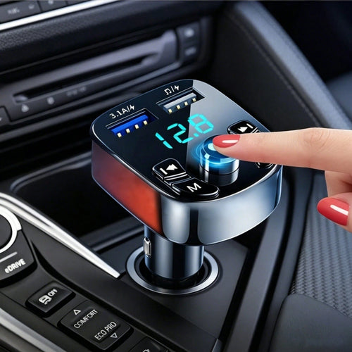 3.1A Car Audio MP3 Modulator Player, Audio Receiver With 2 USB Fast Charging Ports, Compatible With Apple, Android Phones, Laptops, Supports Fast Charging And Multi-Device, Compact Design For Efficien