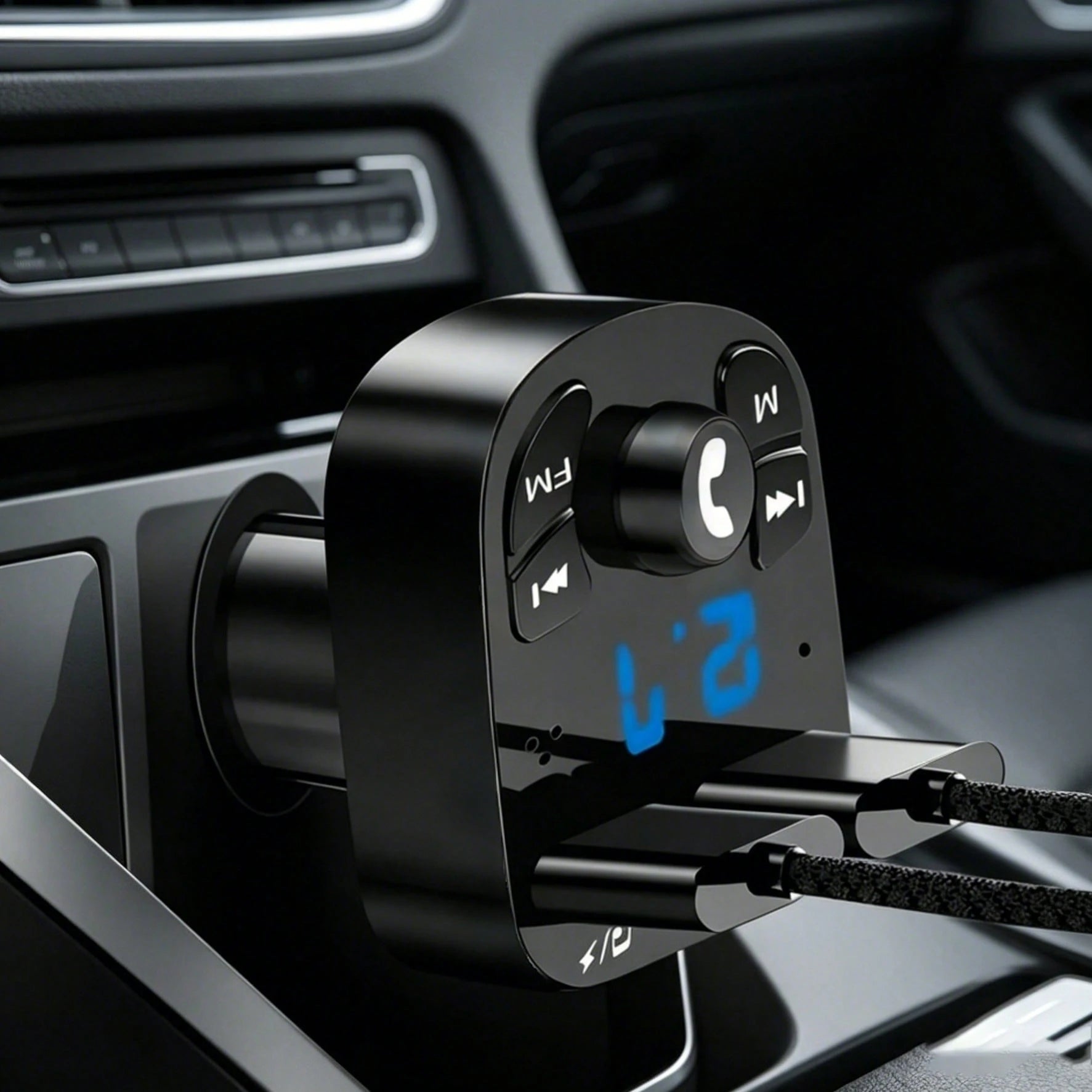 3.1A Car Audio MP3 Modulator Player, Audio Receiver With 2 USB Fast Charging Ports, Compatible With Apple, Android Phones, Laptops, Supports Fast Charging And Multi-Device, Compact Design For Efficien