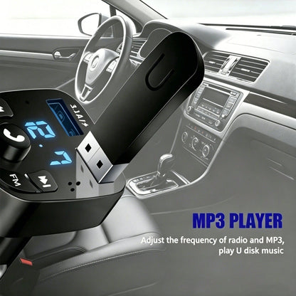 3.1A Car Audio MP3 Modulator Player, Audio Receiver With 2 USB Fast Charging Ports, Compatible With Apple, Android Phones, Laptops, Supports Fast Charging And Multi-Device, Compact Design For Efficien