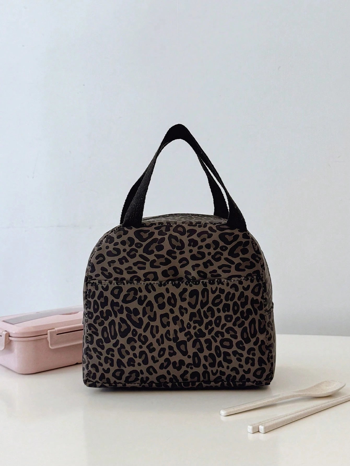3-In-1 Casual Leopard Print Backpack Set, Includes Backpack, Lunch Bag, Crossbody Bag And Pencil Case, With Laptop Compartment, Multi-Pocket, Large Capacity, Suitable For Daily Use/Vacation/Travel/Bac
