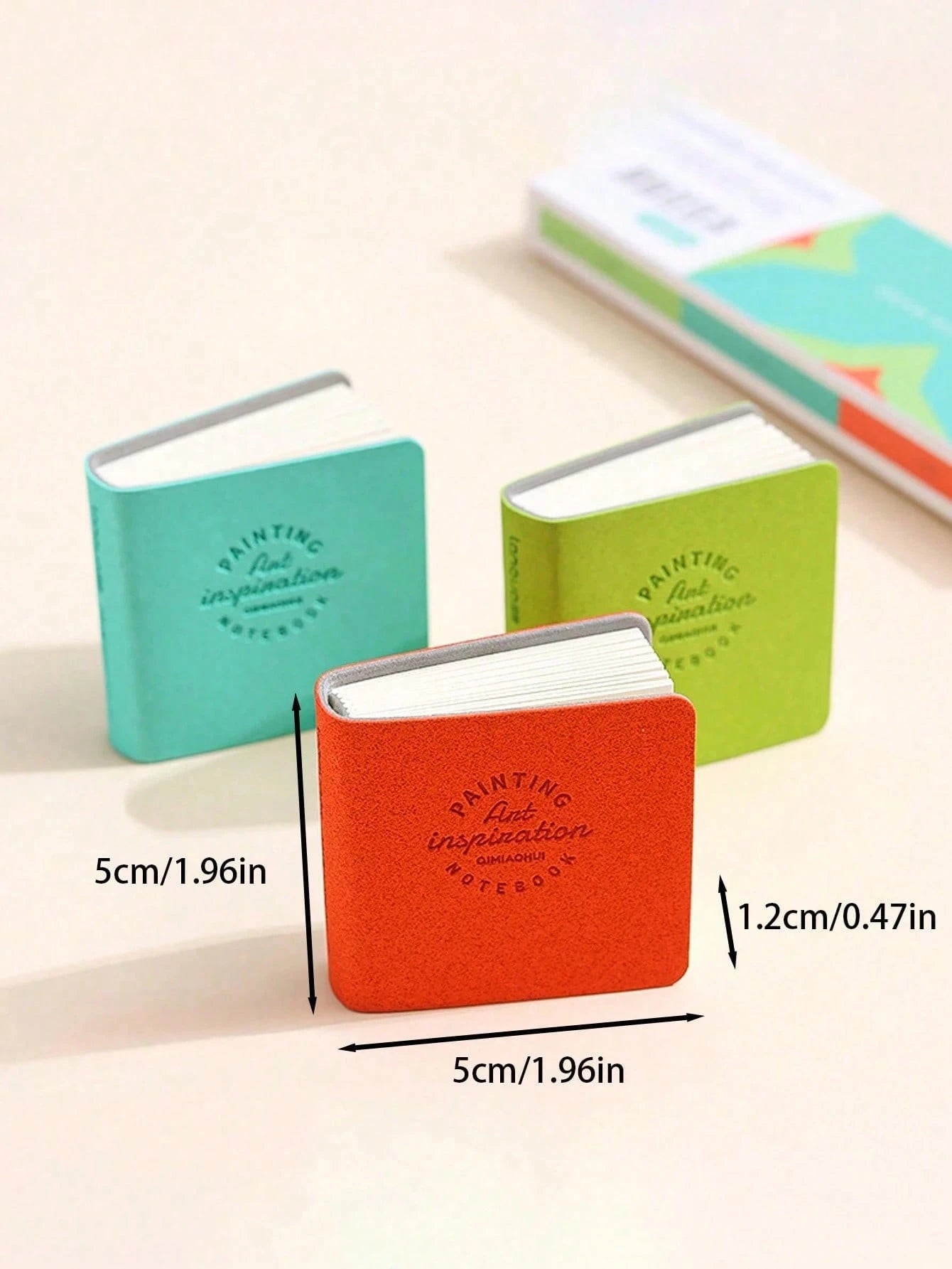 3 Packs Mini Square Watercolor Sketchbooks, 48 Sheets/96 Pages Of Thick Paper, Imitation Leather Cover- Painting Art Supplies, Blank Notebook For Drawing, Portable Pocket Notebook, Back To School,Sch